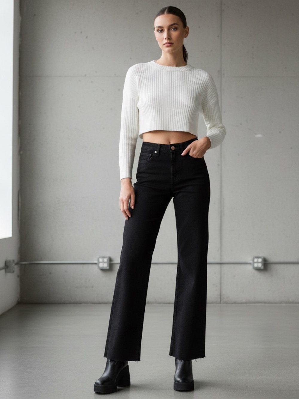 NWT Lauren Conrad super high waisted black 5 pocket jeans 8